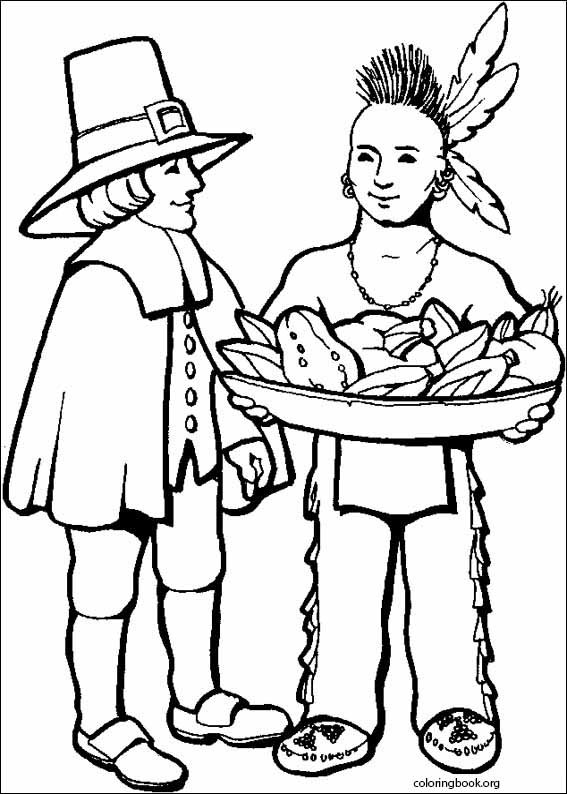 Thanksgiving coloring page (001)