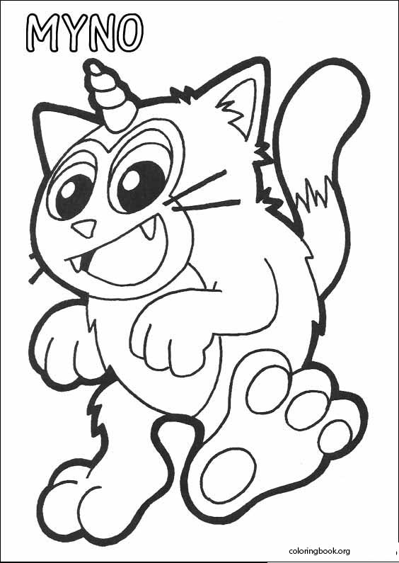 Yokomon coloring page (018)
